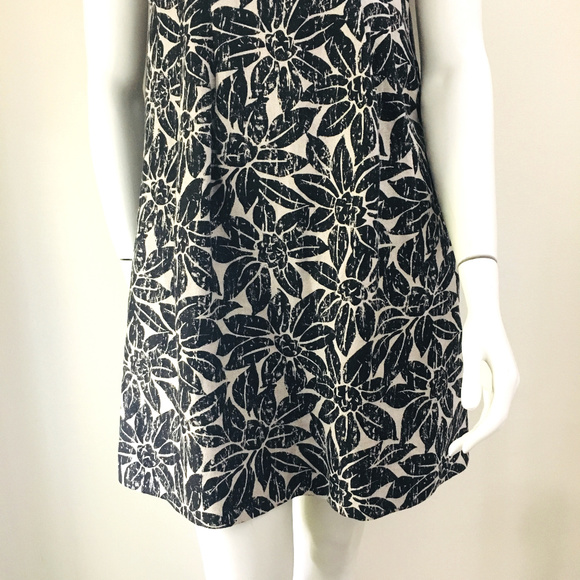 💥SOLD💥Michael Kors Sunflower Floral Linen Burlap Dress - Picture 6 of 8